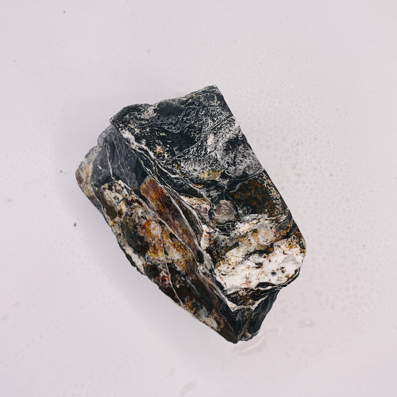 Black Rough Natural White Buffalo Turquoise Chunk Background