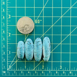 Large Sky Blue Surfboard Prince Egyptian Turquoise, Set of 4 Dimensions