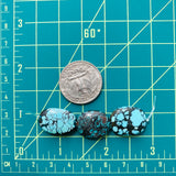 Small Sky Blue Nugget Yungai Beads, Set of 3 Extra