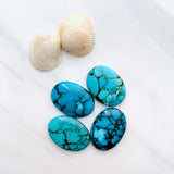 22 x 30 mm  Oval Yungai Turquoise Cabochons, Set of 1