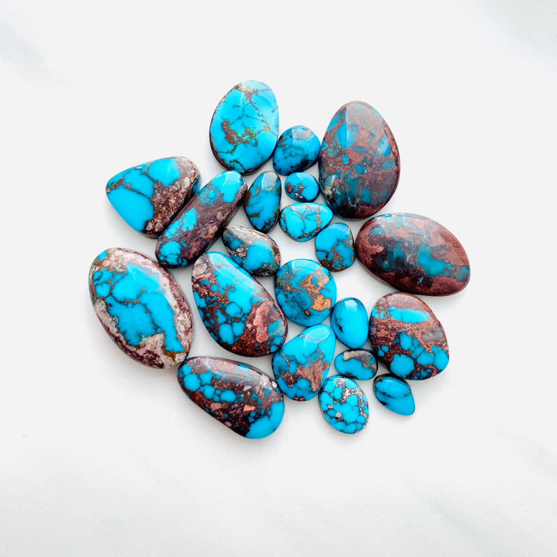 Small Sky Blue Oval Bisbee Turquoise Extra