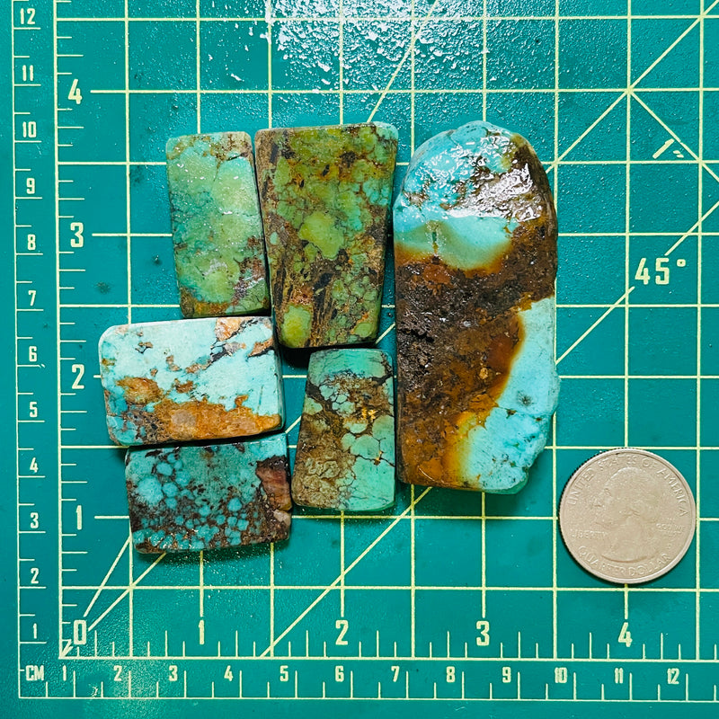 Ocean Blue Rough Natural Treasure Mountain Turquoise Slabs Extra
