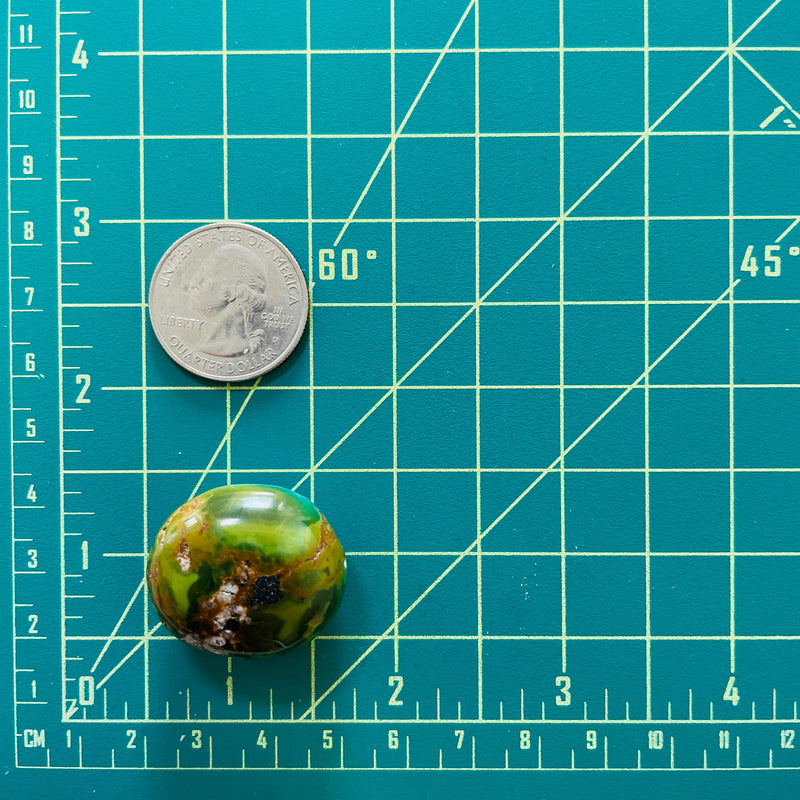 Large Sea Green Oval Treasure Mountain Beads Dimensions