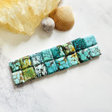 Small Mixed Square Mixed Turquoise, Set of 16 Background