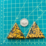 L45 x W50 x H9 Royal Orange Triangle Treasure Mountain Turquoise, Set of 2 Dimensions