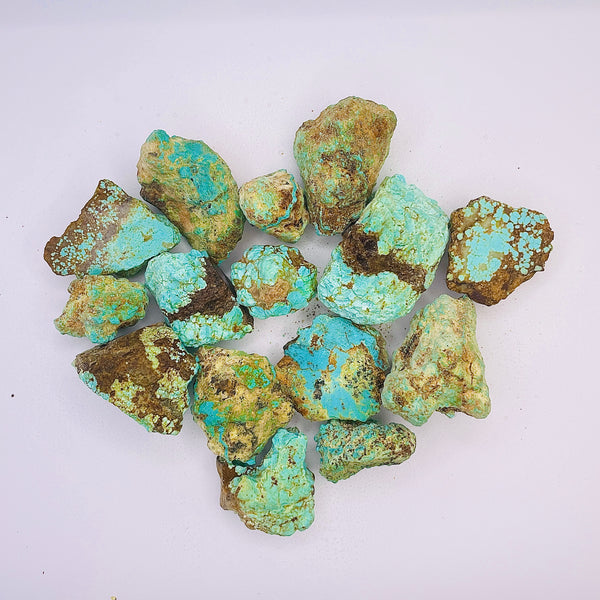 Sky Blue Rough Natural Number 8 Turquoise Chunks Background