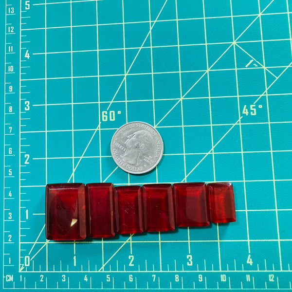 Large Red Bar Rosarita, Set of 6 Dimensions
