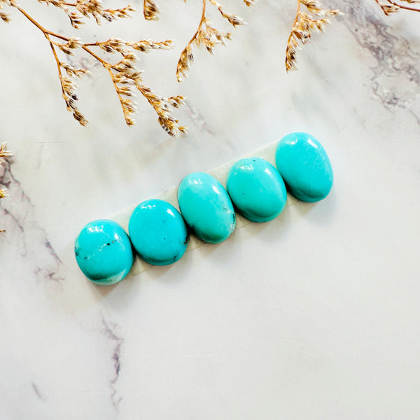 Medium  Sky Blue Mixed White Water Turquoise, Set of 5 Background