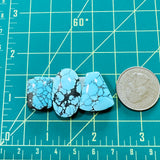 Large Sky Blue Mixed Yungai Turquoise, Set of 3 Dimensions