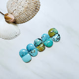 Small Mixed Half Moon Mixed Turquoise, Set of 10 Background
