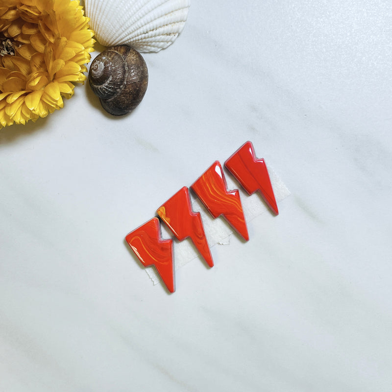 Large Orange Lightning Bolt  Rosarita, Set of 4 Background