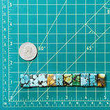 Medium Mixed Bar Mixed Turquoise, Set of 10 Dimensions