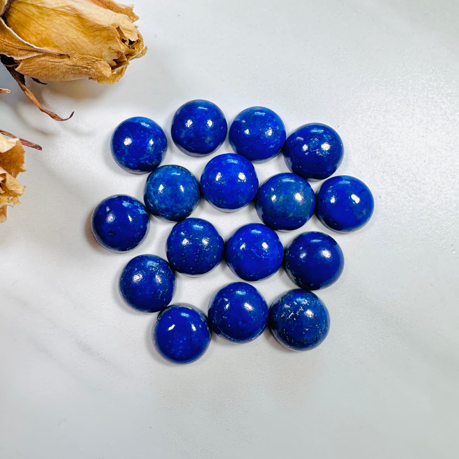 12x12mm Round Lapis Lazuli, Set of 2 – Turquoise Moose