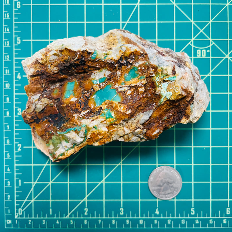 Earth Brown Rough Natural Royston Turquoise Chunk Extra