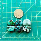 Medium Mixed Half Moon Mixed Turquoise, Set of 6 Dimensions