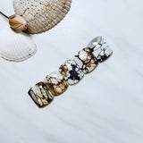 Large White Barrel Purple Lavender Variscite, Set of 5 Background
