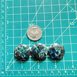 Large Ocean Blue Round Yungai Turquoise, Set of 3 Dimensions
