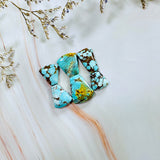 Small Sky Blue Petal Mixed Turquoise, Set of 6 Background