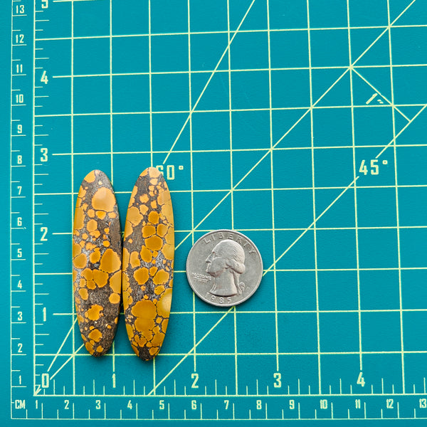 Large Earth Brown Surfboard Treasure Mountain Turquoise, Set of 2 Dimensions
