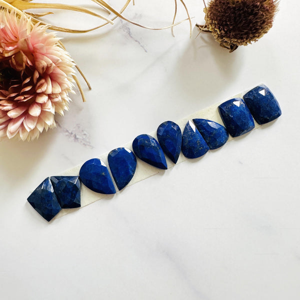 Small Deep Blue Mixed Lapis Lazuli, Set of 10 - Turquoise Moose