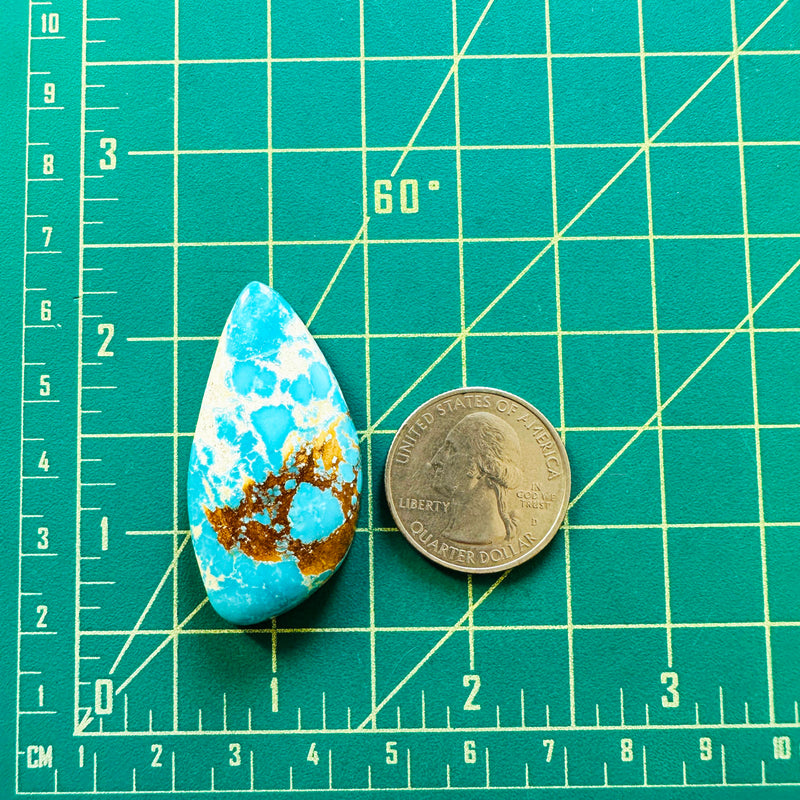Large Sky Blue Freeform Royston Turquoise Dimensions