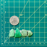 Medium Mint Green Mixed Lucid Variscite, Set of 4 Dimensions
