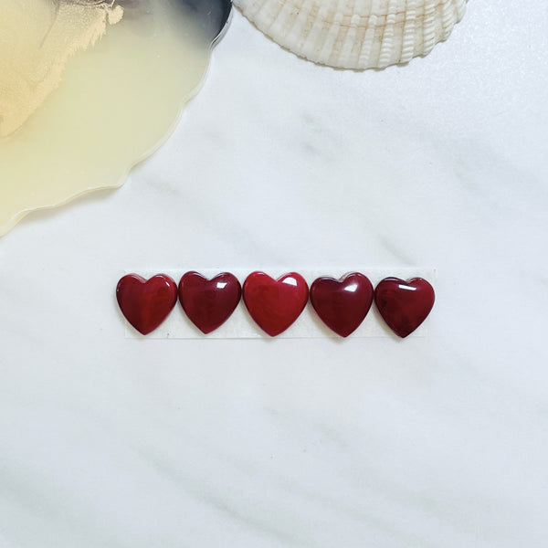 Small Red Heart Rosarita, Set of 5 Background