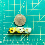 Small Mixed Half Moon Wild Horse Turquoise, Set of 3 Dimensions