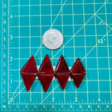 Medium Red Triangle Rosarita, Set of 8 Dimensions