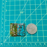 Large Mixed Bar Mixed Turquoise, Set of 2 Dimensions