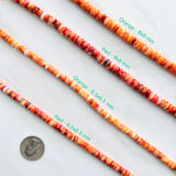 Royal Orange Spiny Oyster Other Rondelle Beads 6.5x6.5 mm