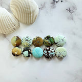 Small Mixed Round Mixed Turquoise, Set of 10 Background