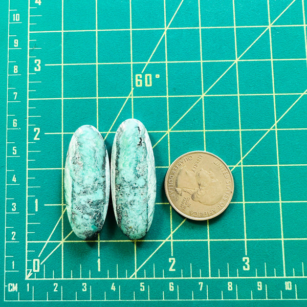 Large Mint Green Surfboard Broken Arrow Variscite, Set of 2 Dimensions