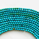 Small Ocean Blue Round Yungai Beads, Set of 6 Dimensions
