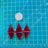 Medium Red Triangle Rosarita, Set of 6 Dimensions