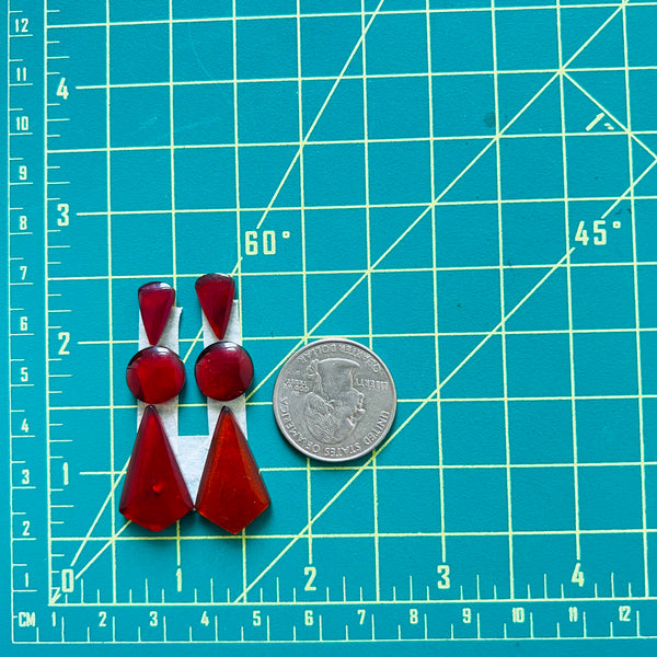 Small Red Mixed Rosarita, Set of 6 Dimensions