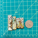 Large Earth Brown Bar Treasure Mountain Turquoise, Set of 4 Dimensions