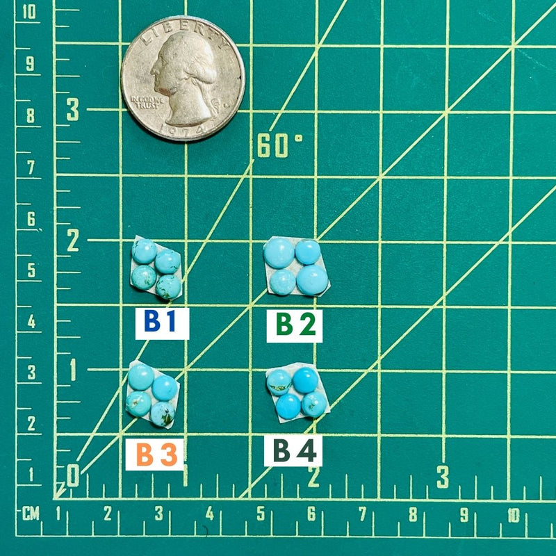4. Small Round Mixed, Set of 4 - 081823