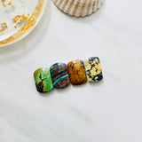 Medium Mixed Barrel Mixed Turquoise, Set of 4 Background