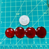 Large Red Round Rosarita, Set of 4 Dimensions