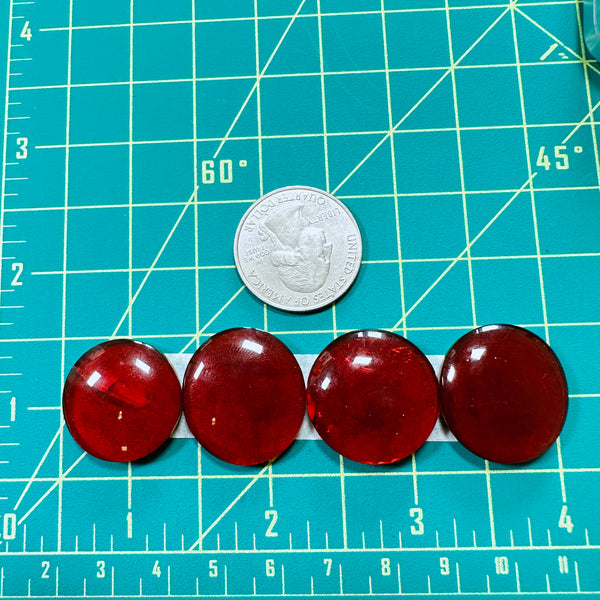 Large Red Round Rosarita, Set of 4 Dimensions