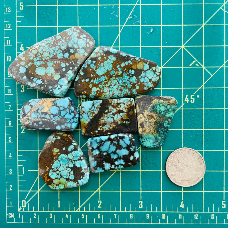 Turquoise Rough Slabs Sky Blue Rough Natural Yungai Turquoise Slabs - Turquoise Moose