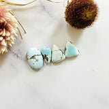 Small Sky Blue Mixed Lone Mountain Turquoise, Set of 4 Background