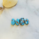 Small Sky Blue Freeform Golden Hills Turquoise, Set of 4 Background