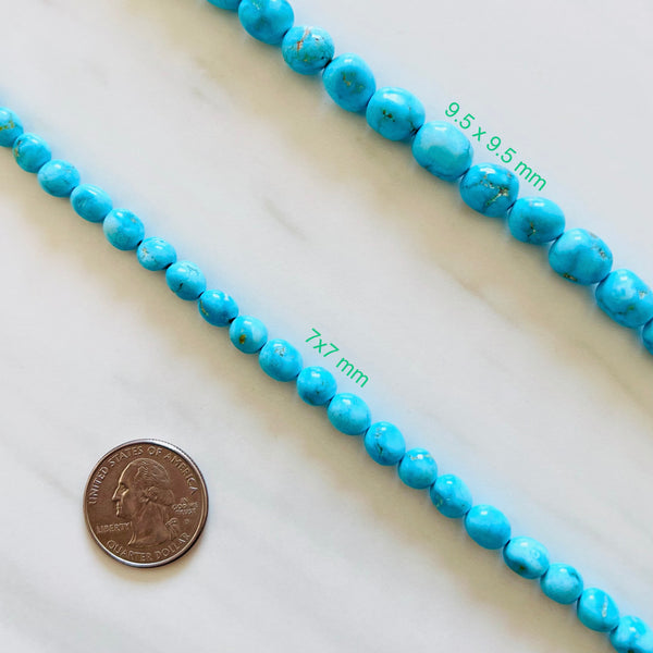 Sonoran Blue Turquoise Smooth Nugget Beads