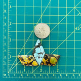 Large Mixed Freeform Mixed Turquoise, Set of 3 Dimensions
