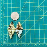 Large Mixed Triangle Treasure Mountain Turquoise, Set of 4 Dimensions