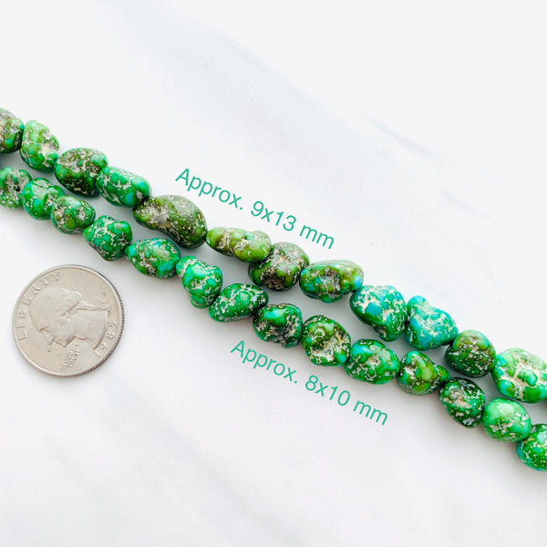 Sonoran Lime Turquoise Nugget Beads