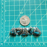 Medium Ocean Blue Mixed Yungai Turquoise, Set of 5 Dimensions