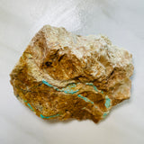Pale Brown Rough Natural Royston Turquoise Chunk Background